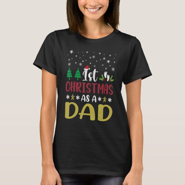 Manar Första jul som Pappa T Shirt (Framsida)