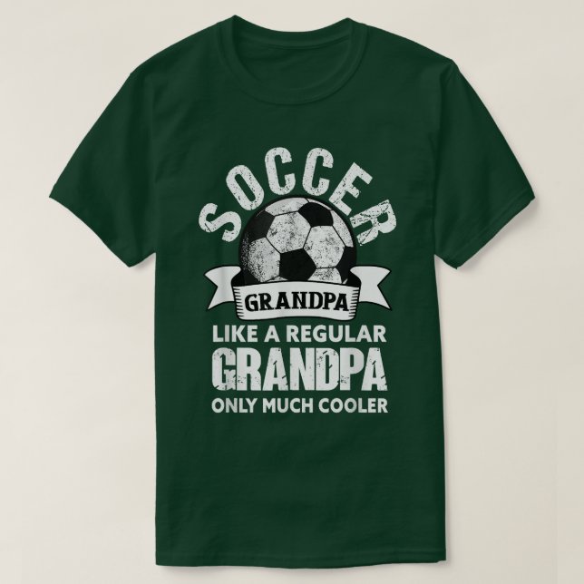 Manar Fotboll Grandpa Soccer Player Funny Grandfat T Shirt (Design framsida)