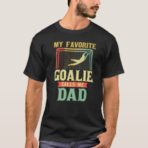 Manar fotbollsspelare Pappa Goalie Far T Shirt
