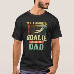 Manar fotbollsspelare Pappa Goalie Far T Shirt