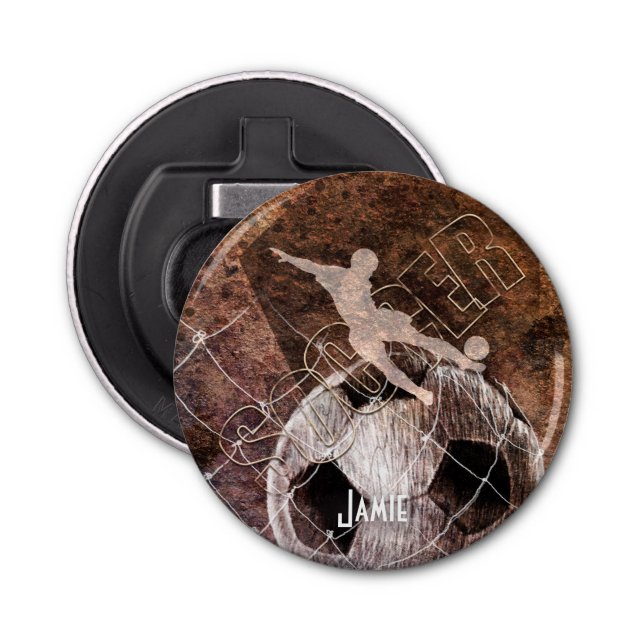 manar-fotbollsspelare som sparkar boll flasköppnare (Framsidan)