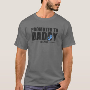 Manar FRÄMJADE TILL DADDY EST 2021 Ny pappa Pappa T Shirt