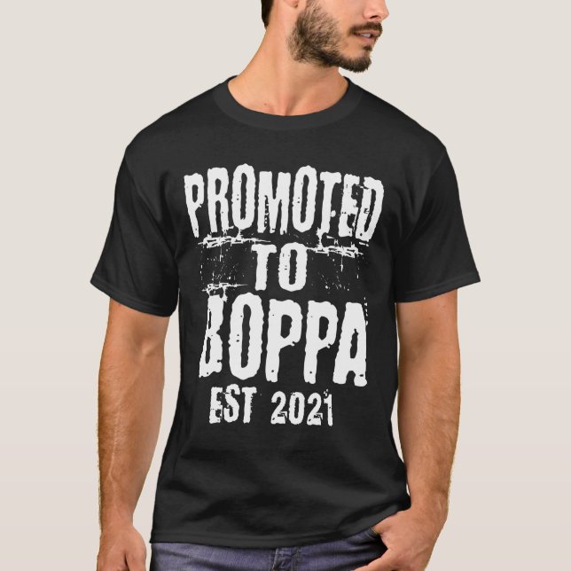Manar främjades till Boppa Est. 2021 - Fars dag T Shirt (Framsida)