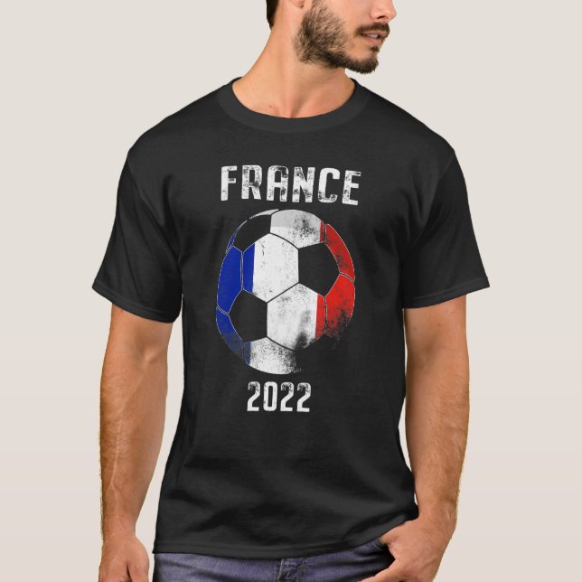 Manar Frankrike Flagga Fransk Soccer Player Team 2 T Shirt (Framsida)