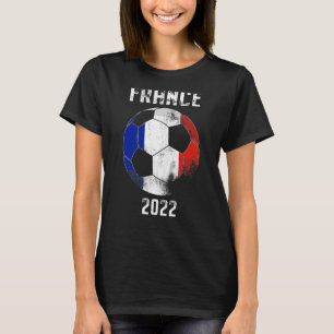 Manar Frankrike Flagga Fransk Soccer Player Team 2 T Shirt