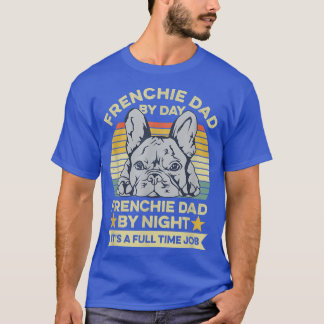 Manar Fransk Bulldog Design för Frenchie Pappa T Shirt