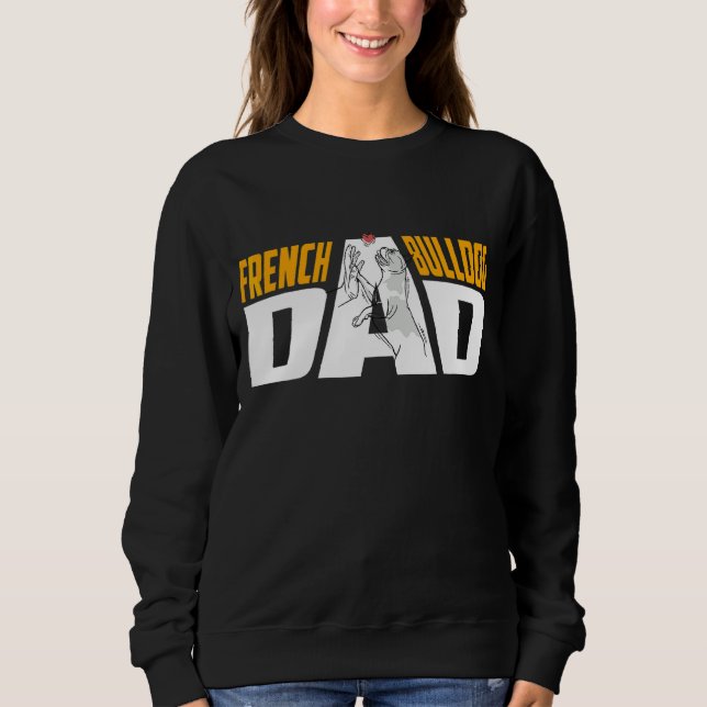 Manar Fransk Bulldog Pappa Frenchie T Shirt (Framsida)