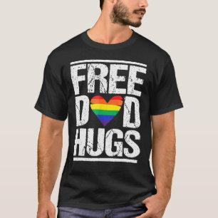 Manar Free Pappa Hugs Lgbt Pride Rainbow Heart Ste T Shirt