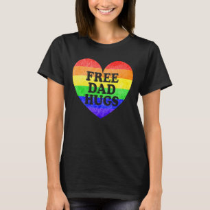 Manar Free Pappa Hugs Pride LGbt Support Gay Lesbi T Shirt