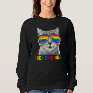 Manar Free Pappa Hugs Purride Proud Ally Cat Rainb T Shirt