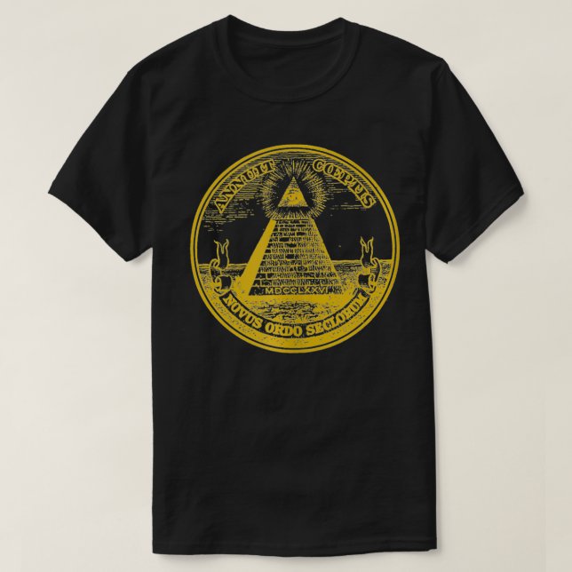 Manar Freemason Illuminati All Seeing Öga Gift Mas T Shirt (Design framsida)