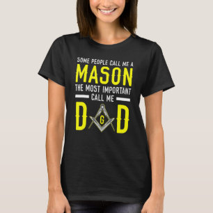 Manar Freemason Pappa Masonic Fraternal Freemasonr T Shirt