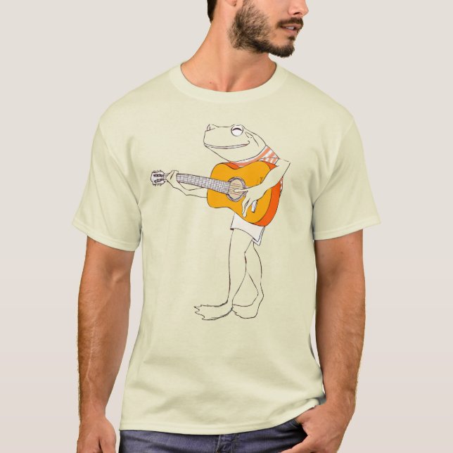 Manar Frog Guitar Strummer Graphic T-Shirt (Framsida)
