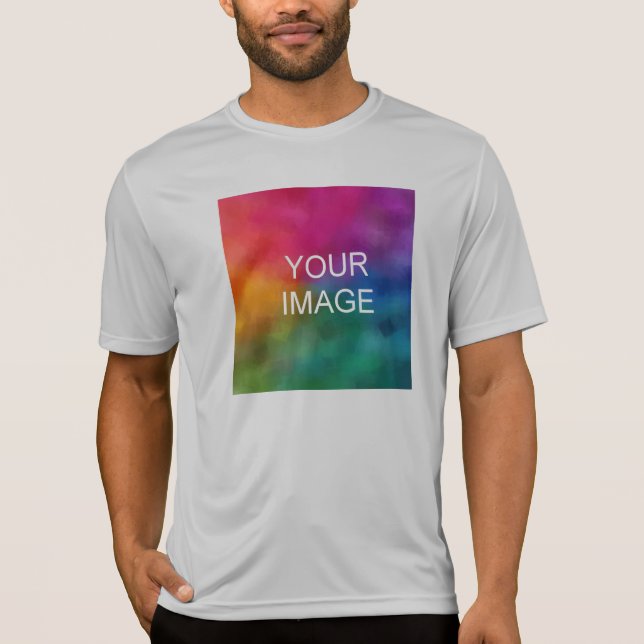Manar Front Print T-Shirt Sport Silver Modern (Framsida)