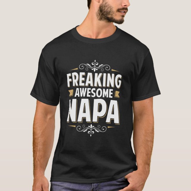 Manar fryser Fantastisk Napa för Pappa morfar unde T Shirt (Framsida)