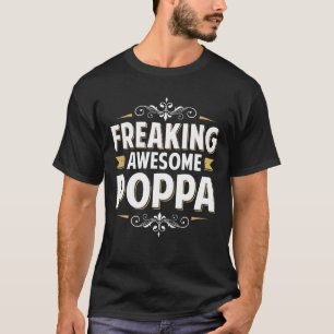 Manar fryser Fantastisk Poppa för Pappa Grandpa på T Shirt