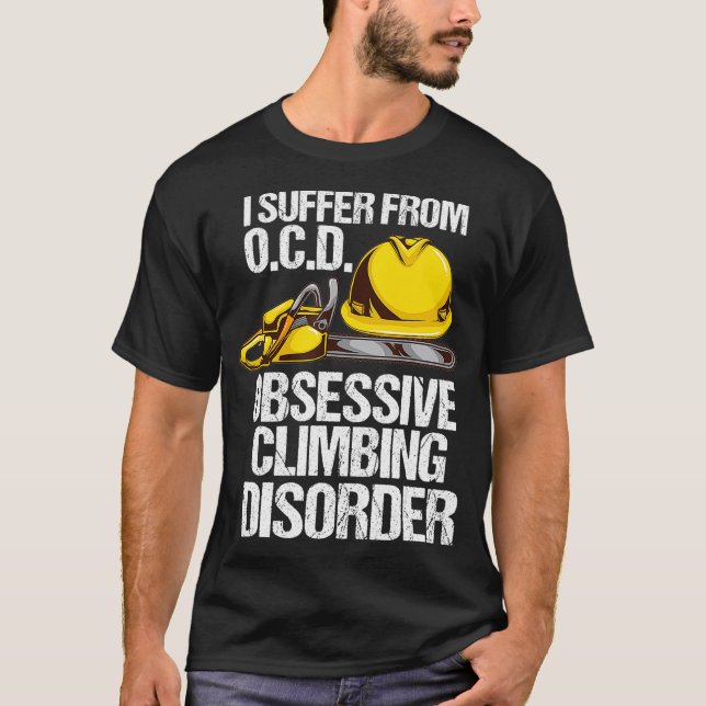 Manar Funny Arborist Träd Kliber Gift - OCD Klibi T Shirt (Framsida)