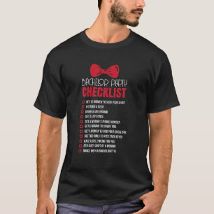 Manar Funny Bachelor Party Checklist Groom Quote T Shirt