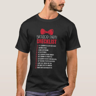 Manar Funny Bachelor Party Checklist Groom Quote T Shirt