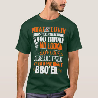 Manar Funny BBQ Design Barbecue Vuxen humor Kött L T Shirt