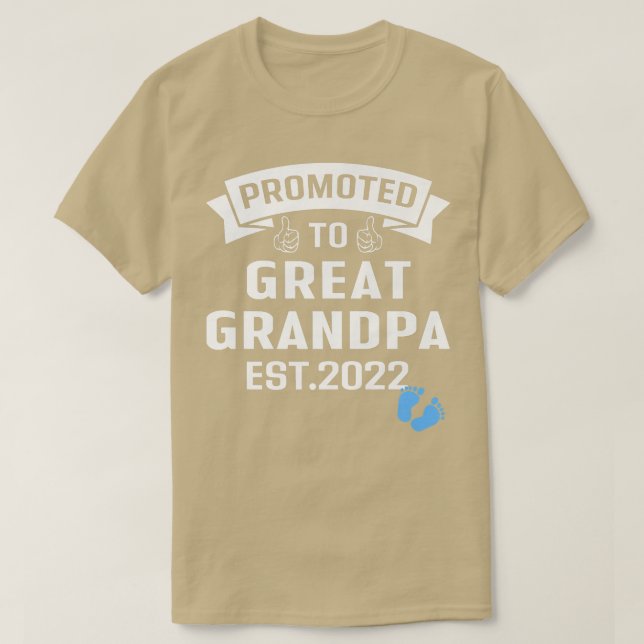 Manar Funny befordrad till Underbar Grandpa Est  T Shirt (Design framsida)