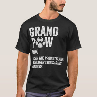 Manar Funny Best Hund Grandpa All Grandpaw Retro T Shirt