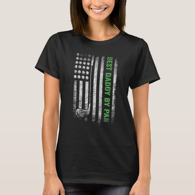 Manar Funny Best Pappa by Par Fars dag Golf T Shirt (Framsida)