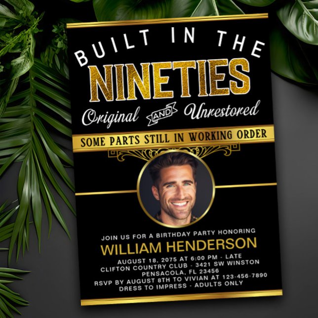 Manar Funny Birthday Byggt på 90-talet Inbjudningar (Skapare uppladdad)