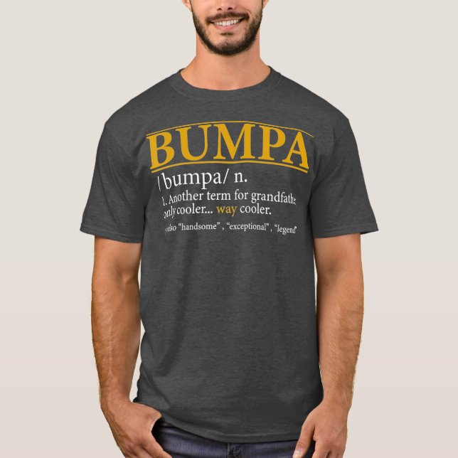 Manar Funny BUMPA-definition Fars dag-gåva T Shirt (Framsida)