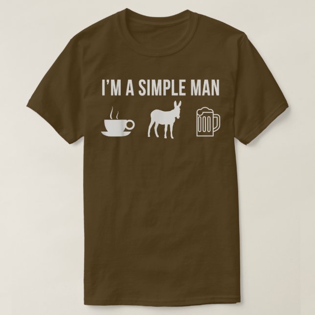 Manar Funny Donkey Farmer Simple Man T-Shirt (Design framsida)