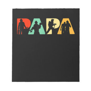 Manar Funny Fars dag Gift Funny Firefighter Pappa Anteckningsblock