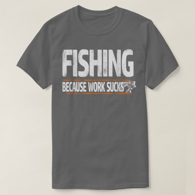 Manar Funny Fisherman ger För manar fiskearbete S T Shirt (Design framsida)