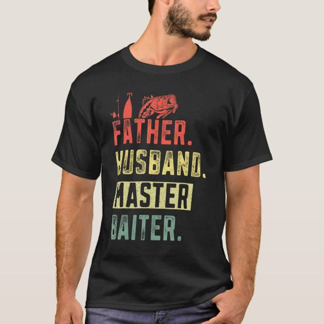 Manar Funny Fishing Angler Far Make Master Ba T Shirt (Framsida)