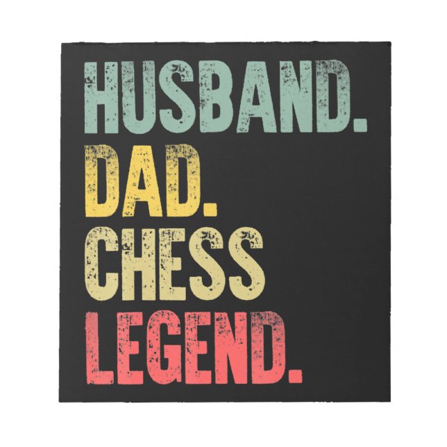 Manar Funny Gift Make Pappa Chess Legend Anteckningsblock (Framsida)