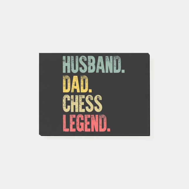 Manar Funny Gift Make Pappa Chess Legend Post-it Block (Framsida)