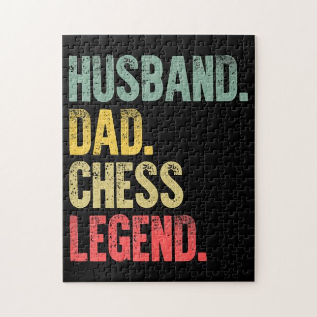 Manar Funny Gift Make Pappa Chess Legend Pussel (Vertikal)