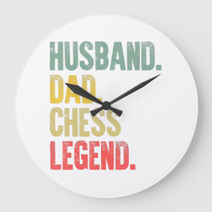 Manar Funny Gift Make Pappa Chess Legend Stor Klocka