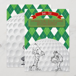 Manar Funny GOLF-födelsedagsinbjudningar - Vintage Inbjudningar
