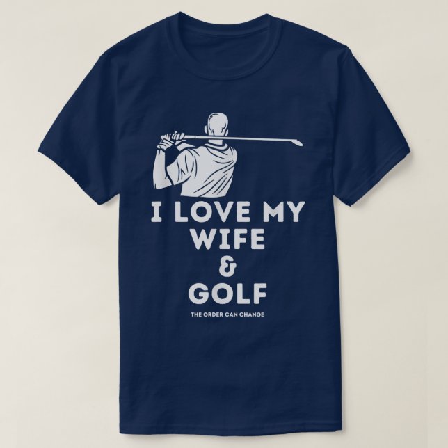 Manar Funny Golf Manar I Kärlek Min fru och Golf G T Shirt (Design framsida)