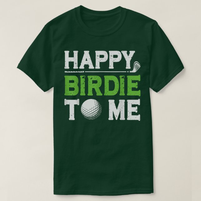 Manar Funny Golf Pappa som säger Lycklig Birdie ti T Shirt (Design framsida)