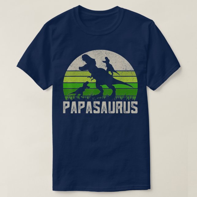 Manar Funny Grandpa Shirts, Papasaurus Dinosaur 2  T Shirt (Design framsida)
