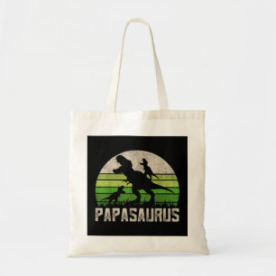 Manar Funny Grandpa Shirts, Papasaurus Dinosaur 2 Tygkasse