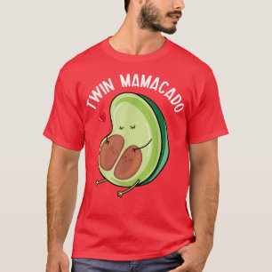 Manar Funny gravid Mamma Mamacado Twin-Gravid och T Shirt