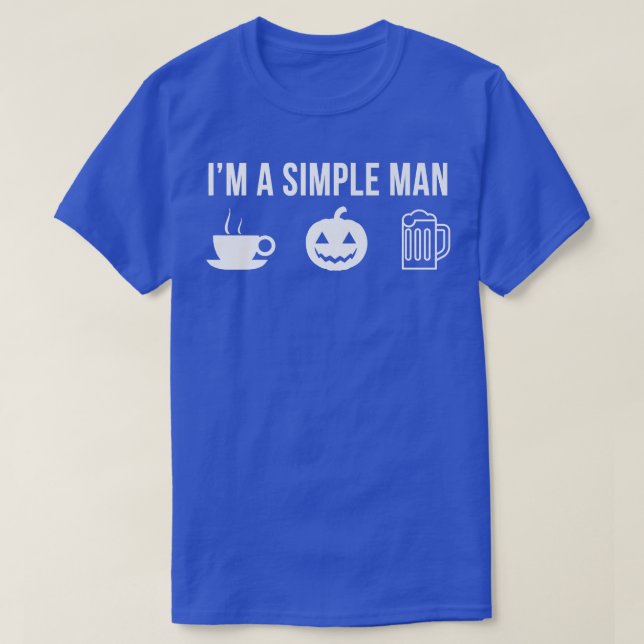 Manar Funny Halloween Simple Man  T Shirt (Design framsida)