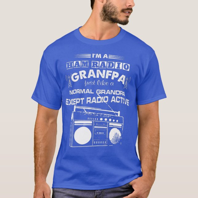 Manar Funny Ham Radio Operator Grandpa Amateur T Shirt (Framsida)
