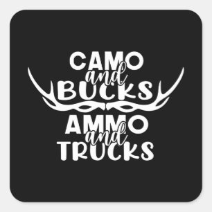 Manar Funny Hjort Hunting Humor T Shirts för manar Fyrkantigt Klistermärke