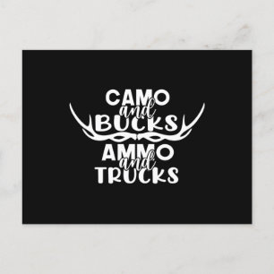 Manar Funny Hjort Hunting Humor T Shirts för manar Vykort