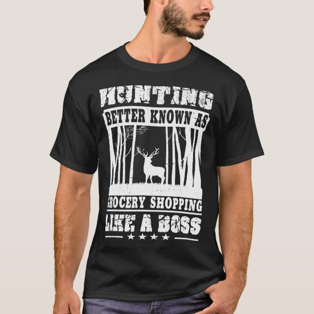 Manar Funny Hjort jakt som Chef T Shirt (Framsida)