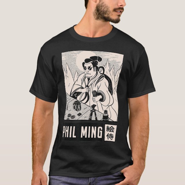 Manar Funny Japansk filmmaker Phil Ming T Shirt (Framsida)