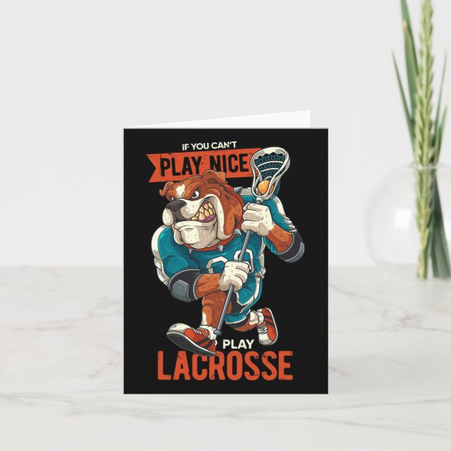 Manar Funny kan inte spela Nice Play Lacrosse Bull Kort (Framsida)